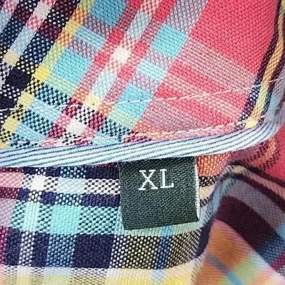 Bobby Jones Pink Plaid Button Up Long sleeve Men's Shirt XL - Picture 6 of 8